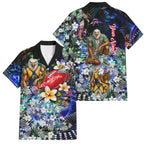 Personalized West Coast Eagles Football Family Matching Puletasi and Hawaiian Shirt Tropical Hibiscus Flowers - Pacific Fusion Style