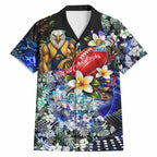 Personalized West Coast Eagles Football Hawaiian Shirt Tropical Hibiscus Flowers - Pacific Fusion Style