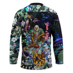 Personalized West Coast Eagles Football Hockey Jersey Tropical Hibiscus Flowers - Pacific Fusion Style