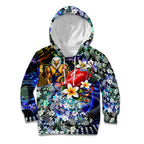 Personalized West Coast Eagles Football Kid Hoodie Tropical Hibiscus Flowers - Pacific Fusion Style