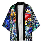 Personalized West Coast Eagles Football Kimono Tropical Hibiscus Flowers - Pacific Fusion Style