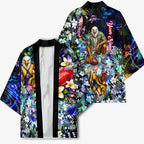 Personalized West Coast Eagles Football Kimono Tropical Hibiscus Flowers - Pacific Fusion Style