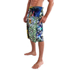 Personalized West Coast Eagles Football Lavalava Tropical Hibiscus Flowers - Pacific Fusion Style