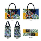 Personalized West Coast Eagles Football Leather Bag Tropical Hibiscus Flowers - Pacific Fusion Style