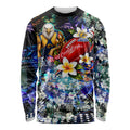Personalized West Coast Eagles Football Long Sleeve Shirt Tropical Hibiscus Flowers - Pacific Fusion Style