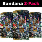 Personalized West Coast Eagles Football Neck Gaiter Tropical Hibiscus Flowers - Pacific Fusion Style