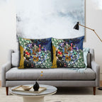 Personalized West Coast Eagles Football Pillow Cover Tropical Hibiscus Flowers - Pacific Fusion Style
