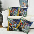 Personalized West Coast Eagles Football Pillow Cover Tropical Hibiscus Flowers - Pacific Fusion Style