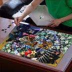 Personalized West Coast Eagles Football Puzzle Tropical Hibiscus Flowers - Pacific Fusion Style