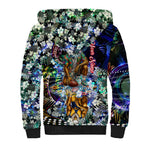 Personalized West Coast Eagles Football Sherpa Hoodie Tropical Hibiscus Flowers - Pacific Fusion Style