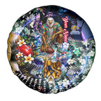 Personalized West Coast Eagles Football Spare Tire Cover Tropical Hibiscus Flowers - Pacific Fusion Style