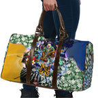 Personalized West Coast Eagles Football Travel Bag Tropical Hibiscus Flowers - Pacific Fusion Style