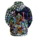 Personalized West Coast Eagles Football Zip Hoodie Tropical Hibiscus Flowers - Pacific Fusion Style