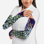 Personalized Western Bulldogs Football Arm Sleeves Tropical Hibiscus Flowers - Pacific Fusion Style