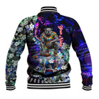 Personalized Western Bulldogs Football Baseball Jacket Tropical Hibiscus Flowers - Pacific Fusion Style