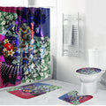 Personalized Western Bulldogs Football Bathroom Set Tropical Hibiscus Flowers - Pacific Fusion Style