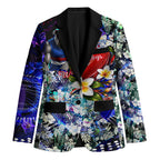 Personalized Western Bulldogs Football Blazer Tropical Hibiscus Flowers - Pacific Fusion Style