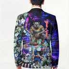 Personalized Western Bulldogs Football Blazer Tropical Hibiscus Flowers - Pacific Fusion Style