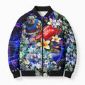 Personalized Western Bulldogs Football Bomber Puffer Jacket Tropical Hibiscus Flowers - Pacific Fusion Style