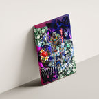 Personalized Western Bulldogs Football Canvas Wall Art Tropical Hibiscus Flowers - Pacific Fusion Style