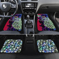Personalized Western Bulldogs Football Car Mats Tropical Hibiscus Flowers - Pacific Fusion Style