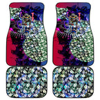 Personalized Western Bulldogs Football Car Mats Tropical Hibiscus Flowers - Pacific Fusion Style
