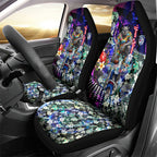 Personalized Western Bulldogs Football Car Seat Cover Tropical Hibiscus Flowers - Pacific Fusion Style
