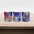 Personalized Western Bulldogs Football Ceramic Mug Tropical Hibiscus Flowers - Pacific Fusion Style