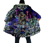 Personalized Western Bulldogs Football Cloak Tropical Hibiscus Flowers - Pacific Fusion Style