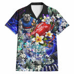 Personalized Western Bulldogs Football Hawaiian Shirt Tropical Hibiscus Flowers - Pacific Fusion Style