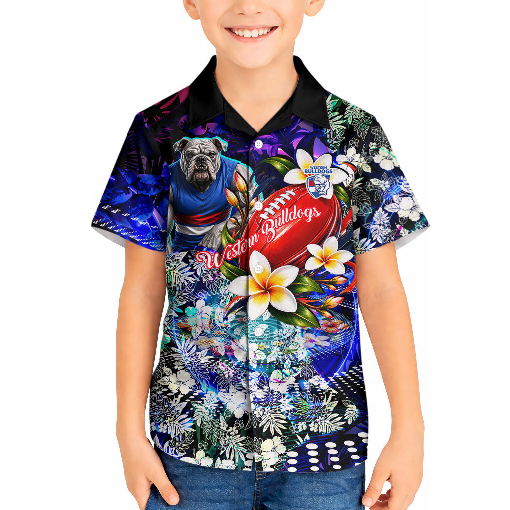 Personalized Western Bulldogs Football Hawaiian Shirt Tropical Hibiscus Flowers - Pacific Fusion Style