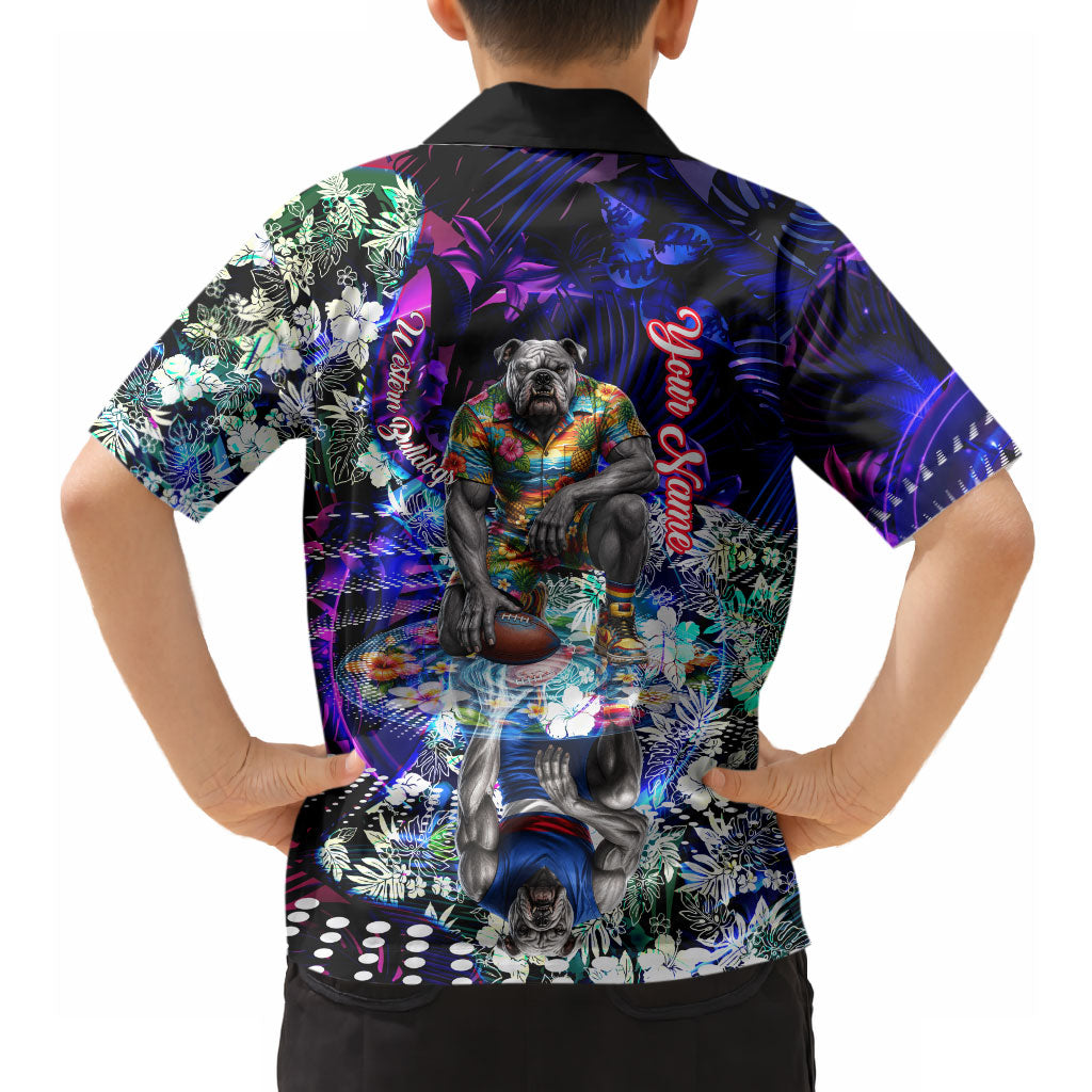 Personalized Western Bulldogs Football Hawaiian Shirt Tropical Hibiscus Flowers - Pacific Fusion Style