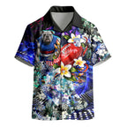 Personalized Western Bulldogs Football Kid Hawaiian Shirt Tropical Hibiscus Flowers - Pacific Fusion Style