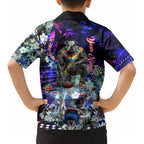 Personalized Western Bulldogs Football Kid Hawaiian Shirt Tropical Hibiscus Flowers - Pacific Fusion Style