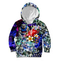 Personalized Western Bulldogs Football Kid Hoodie Tropical Hibiscus Flowers - Pacific Fusion Style
