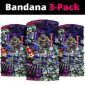 Personalized Western Bulldogs Football Neck Gaiter Tropical Hibiscus Flowers - Pacific Fusion Style