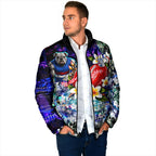 Personalized Western Bulldogs Football Padded Jacket Tropical Hibiscus Flowers - Pacific Fusion Style