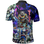 Personalized Western Bulldogs Football Polo Shirt Tropical Hibiscus Flowers - Pacific Fusion Style