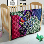 Personalized Western Bulldogs Football Quilt Tropical Hibiscus Flowers - Pacific Fusion Style