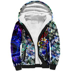 Personalized Western Bulldogs Football Sherpa Hoodie Tropical Hibiscus Flowers - Pacific Fusion Style