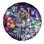 Personalized Western Bulldogs Football Spare Tire Cover Tropical Hibiscus Flowers - Pacific Fusion Style