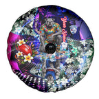 Personalized Western Bulldogs Football Spare Tire Cover Tropical Hibiscus Flowers - Pacific Fusion Style