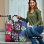 Personalized Western Bulldogs Football Travel Bag Tropical Hibiscus Flowers - Pacific Fusion Style