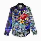 Personalized Western Bulldogs Football Women Casual Shirt Tropical Hibiscus Flowers - Pacific Fusion Style