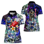Personalized Western Bulldogs Football Women Polo Shirt Tropical Hibiscus Flowers - Pacific Fusion Style
