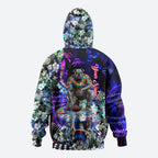 Personalized Western Bulldogs Football Zip Hoodie Tropical Hibiscus Flowers - Pacific Fusion Style