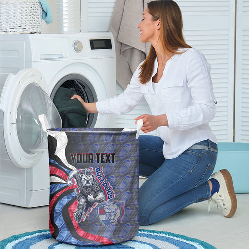 Personalised Western Bulldogs Laundry Basket Trippy Psychedelic Abstract Art Mascot Football Fans