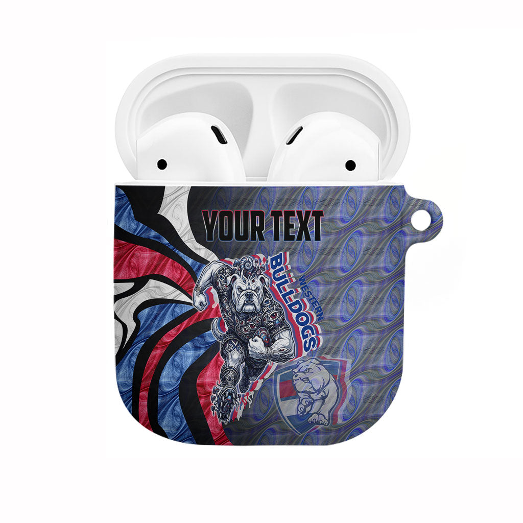Personalised Western Bulldogs AirPods Case Trippy Psychedelic Abstract Art Mascot Football Fans