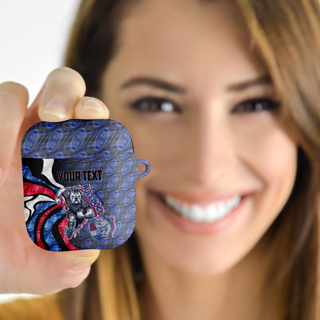 Personalised Western Bulldogs AirPods Case Trippy Psychedelic Abstract Art Mascot Football Fans