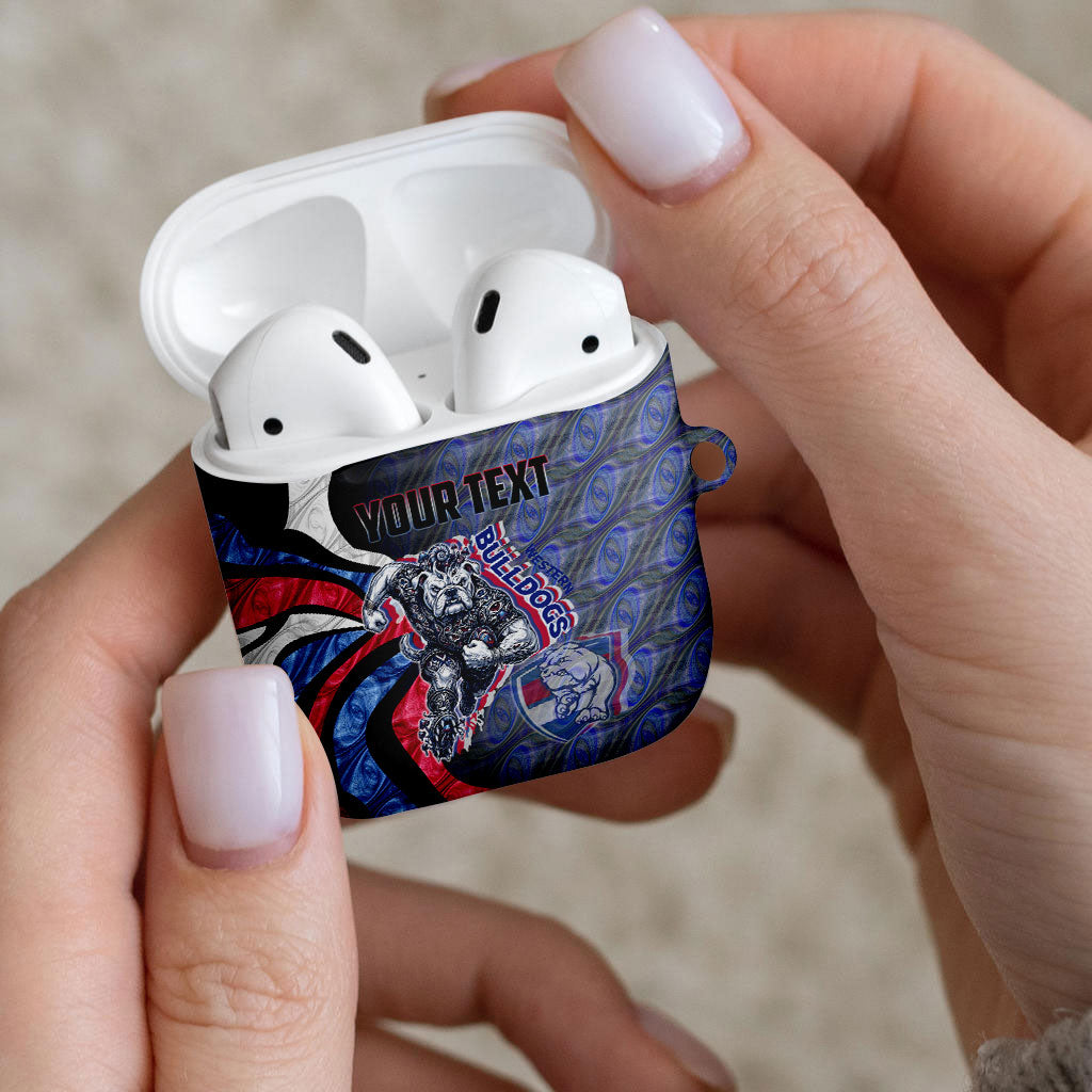 Personalised Western Bulldogs AirPods Case Trippy Psychedelic Abstract Art Mascot Football Fans